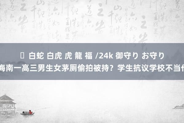 ✨白蛇 白虎 虎 龍 福 /24k 御守り お守り 海南一高三男生女茅厕偷拍被持？学生抗议学校不当作